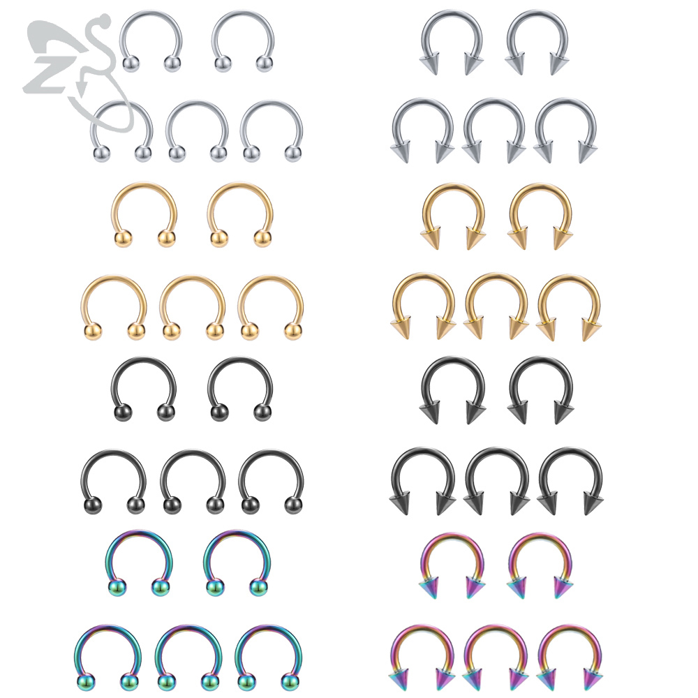 Zs Body Jewelry - ZS Horseshoe 316L Surgical Steel Nostril