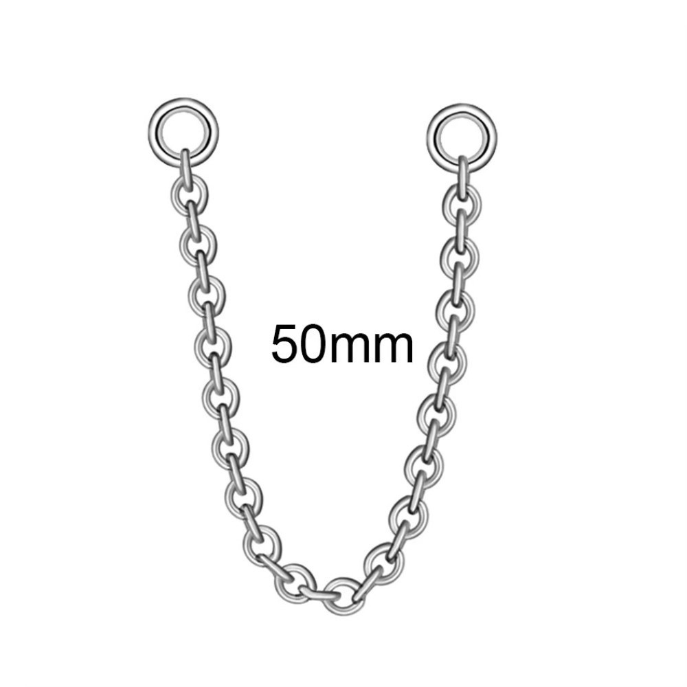 Body Jewelry Ear Piercing - Fashion Titanium Nose Chain Three Layer