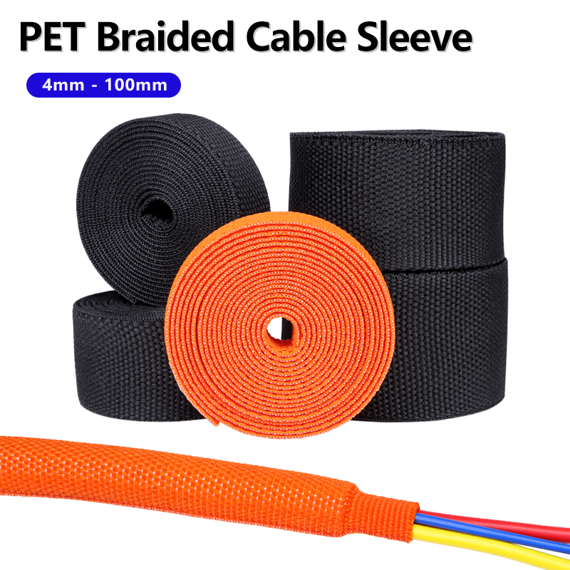 Body Jewelry 4 U - 2/10m PET Braided Cable Sleeve 4mm