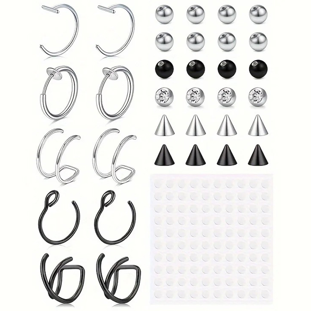 Body Jewelry Ear Piercing - Fake Piercings Fake Lip Ring Fake