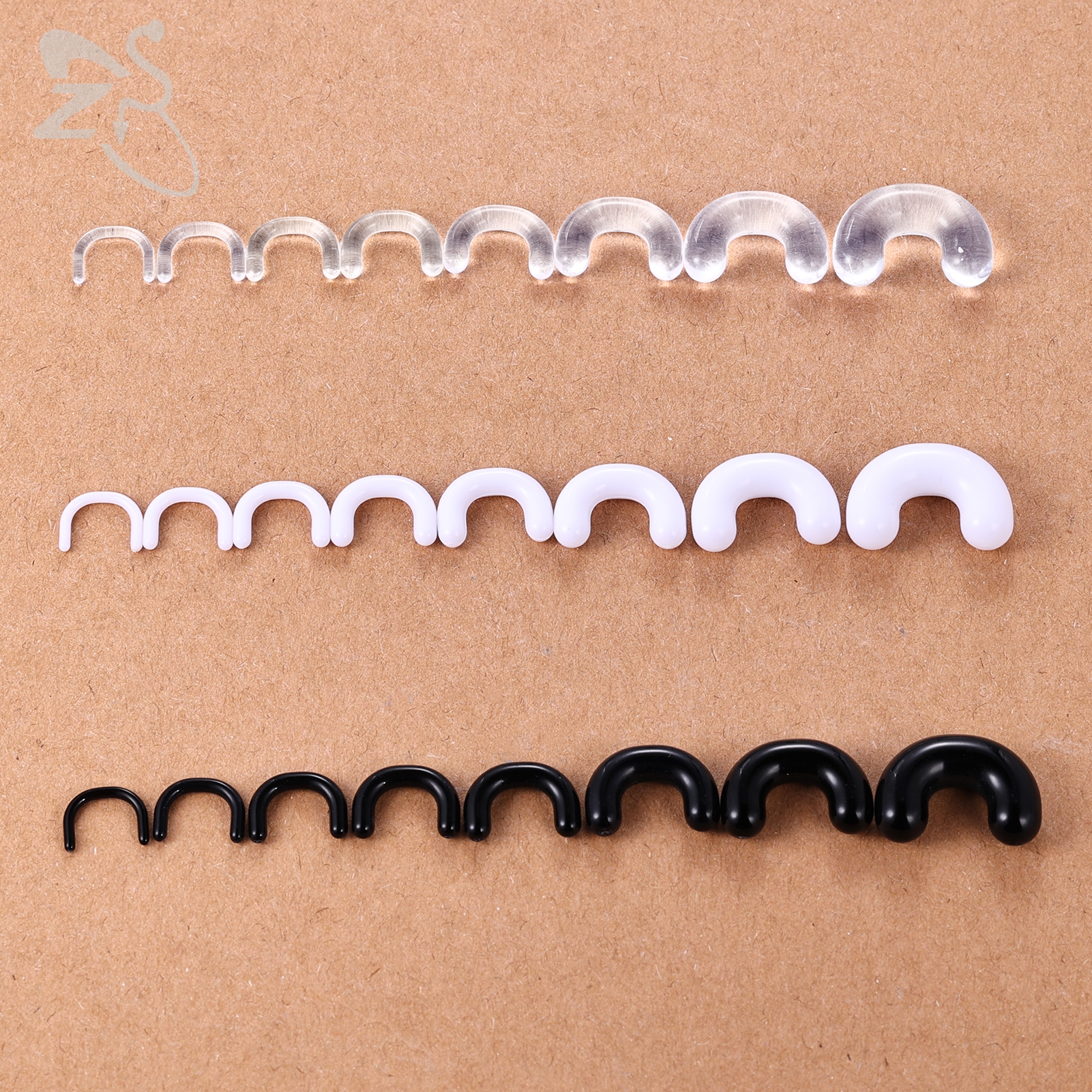 Zs Body Jewelry - ZS 1PC 2G/4G/6G/8G/10G/12G/14G/16G Acrylic Nose Piercing
