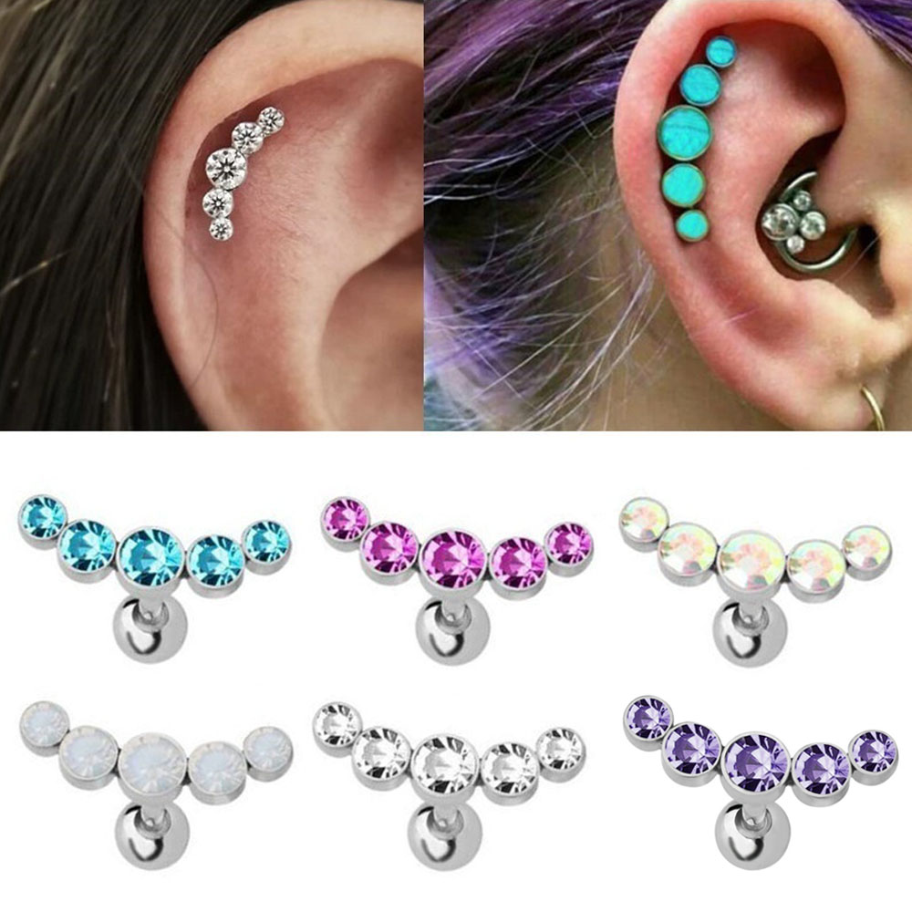 Body Jewelry Cartilage Earrings - 1Pcs Fashion 16G Stainless Steel Bar