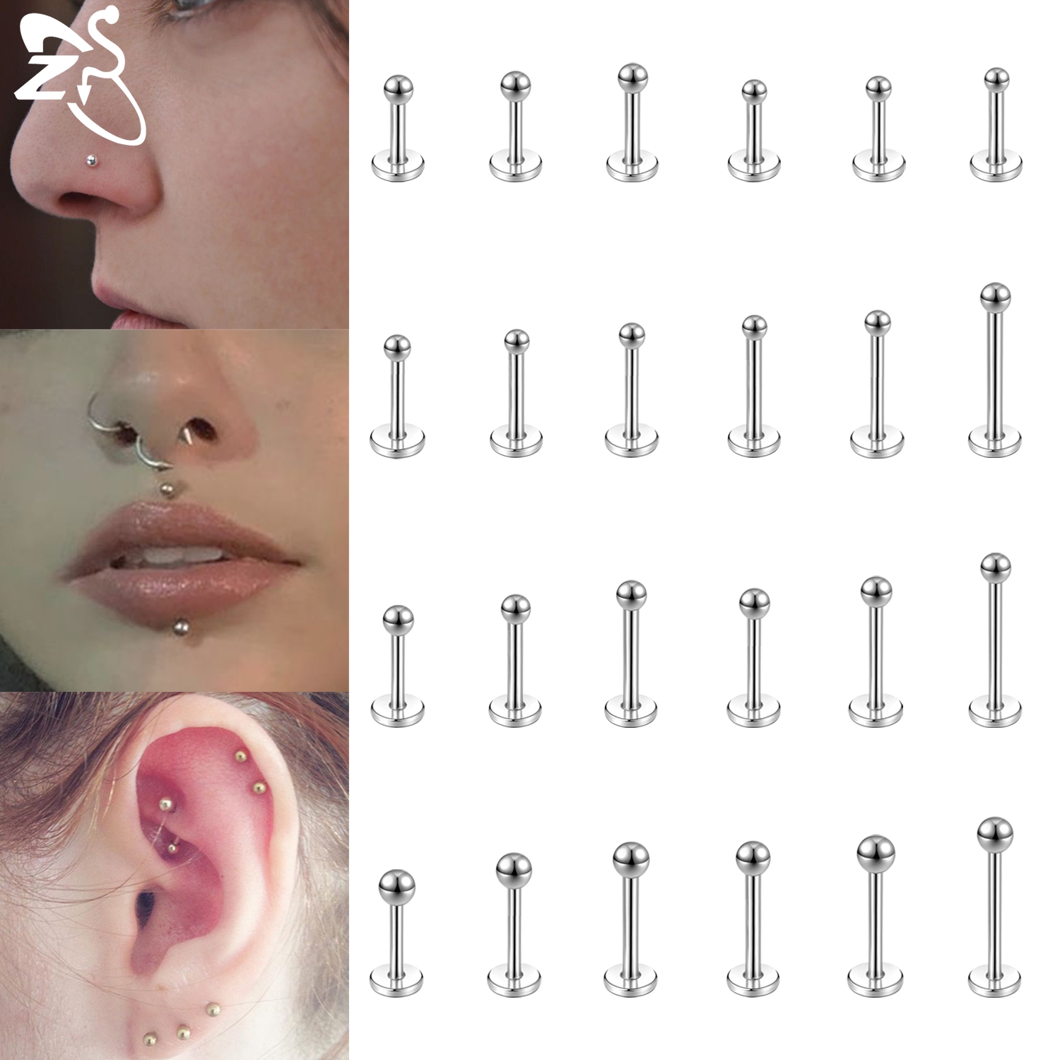 Zs Body Jewelry - ZS 1 PC 16G/18G Internal Thread