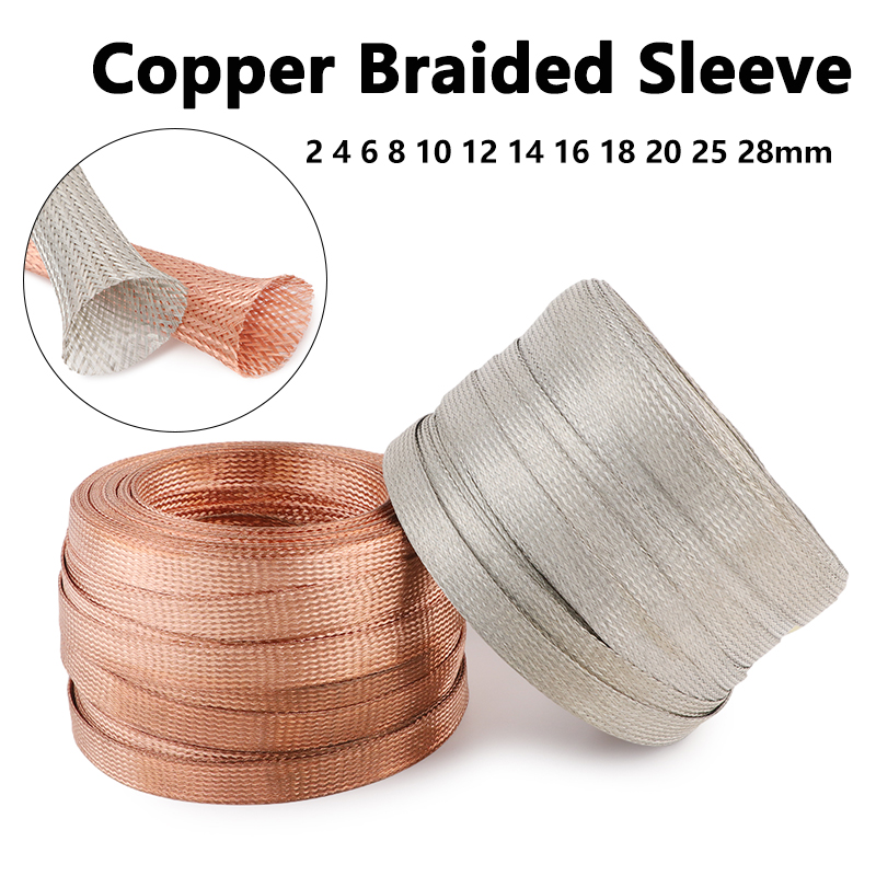 Body Jewelry 4 U - 2/5/10m Copper Braided Sleeve 4mm -
