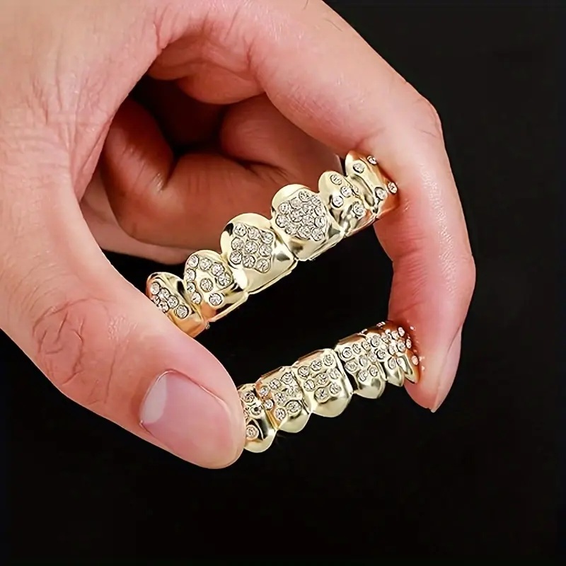 Body Jewelry Lot - 1 Set Of Golden Poker Braces
