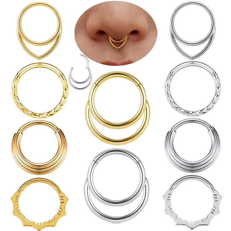 Nose Hoop Earrings Metal Nose  - Body Jewelry Cartilage Earrings review and price