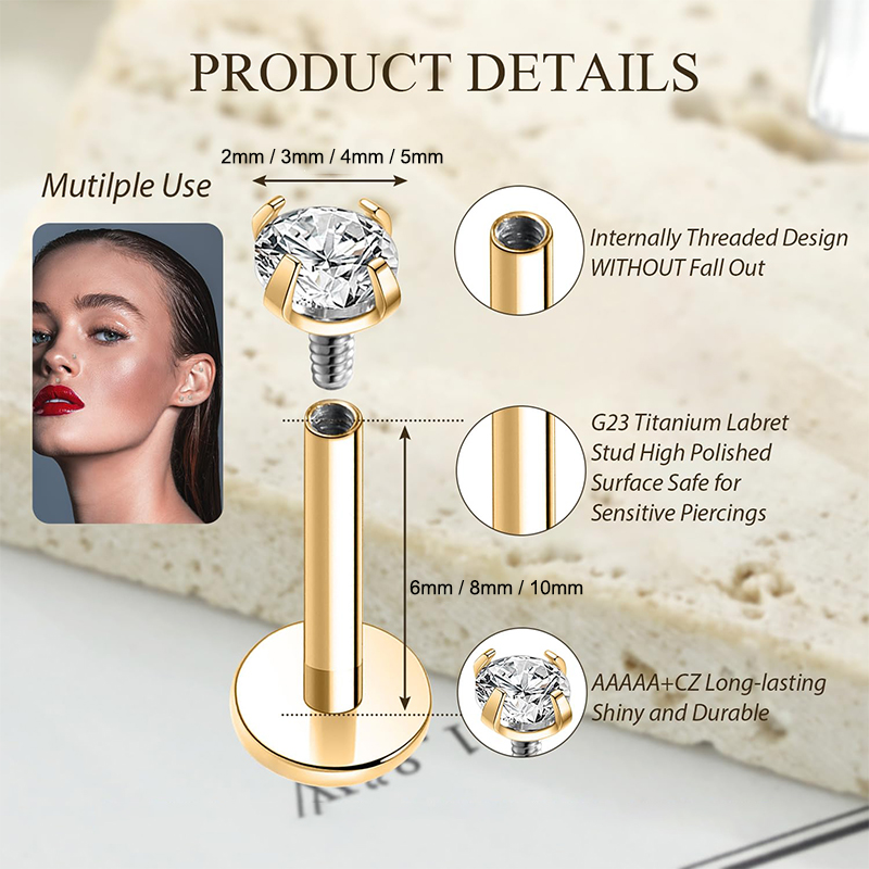 16G Titanium Internally Thread - Body Jewelry Cartilage Earrings review and price