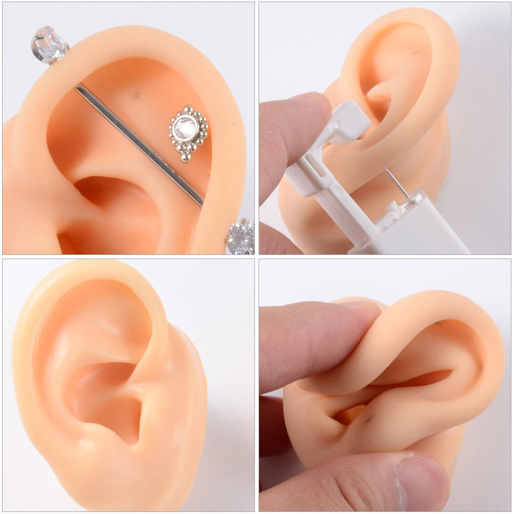 2Pcs Silicone Ear Models Fake  - Body Jewelry Ear Piercing review and price