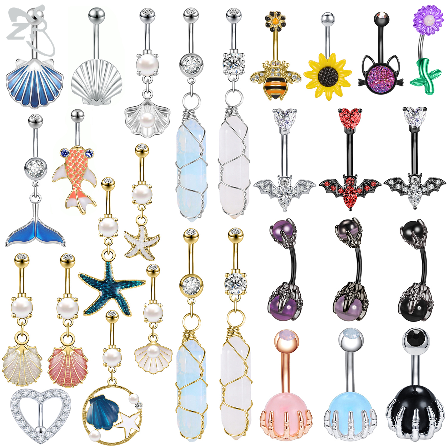 ZS 1 PC Cute Shell Pendant Bel - Zs Body Jewelry review and price