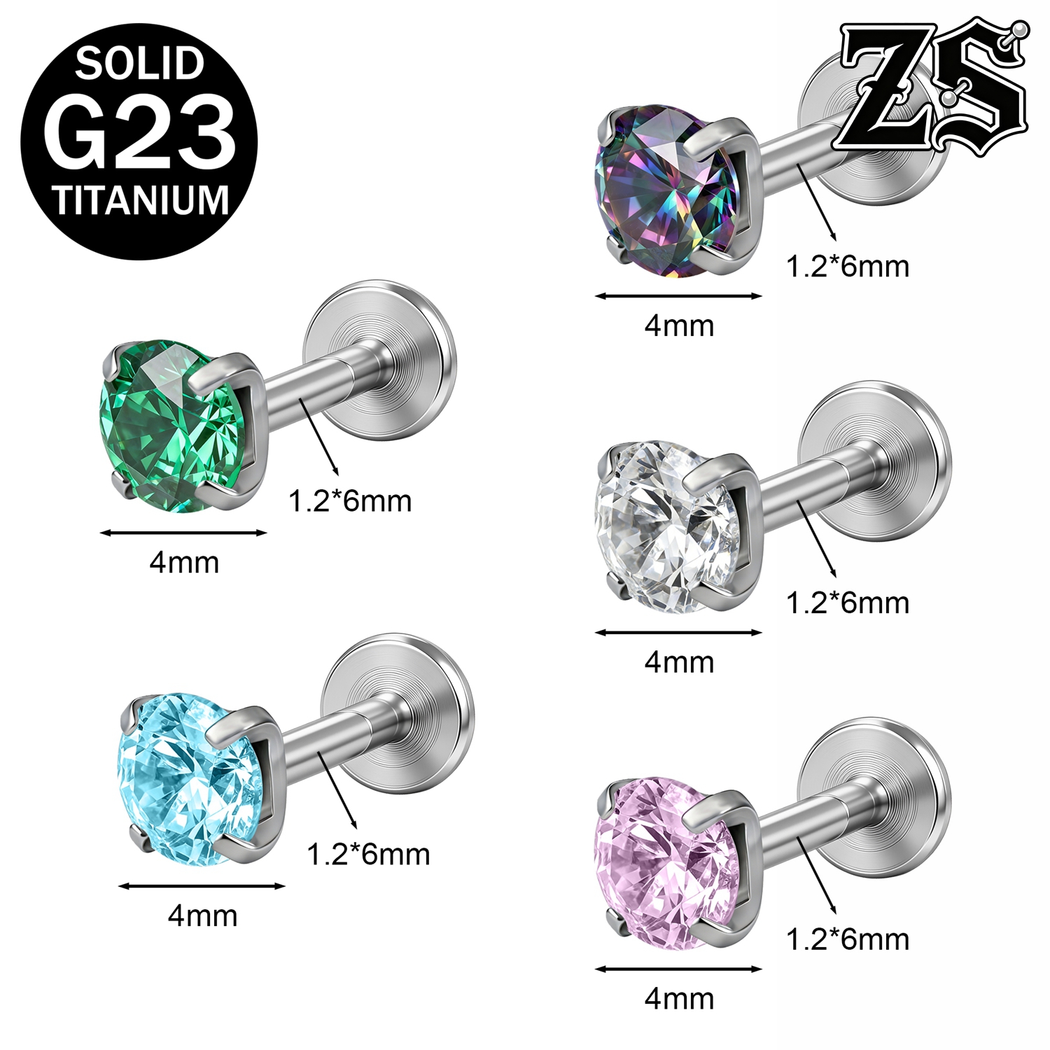 ZS ASTM F136 Titanium 1 PC/1 P - Zs Body Jewelry review and price