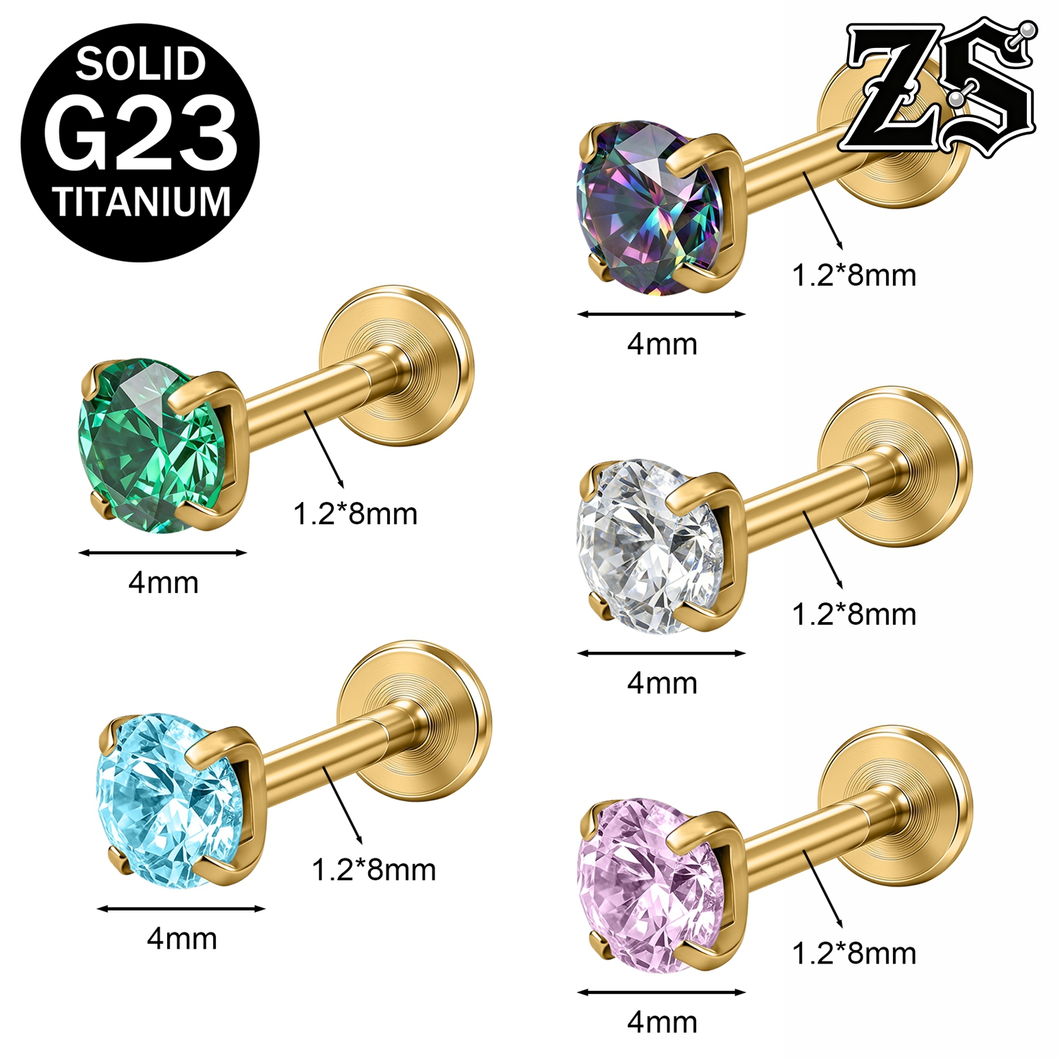 ZS ASTM F136 Titanium 1 PC/1 P - Zs Body Jewelry review and price