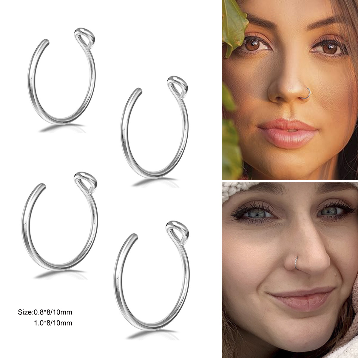 2 Pcs Stainless Steel Personal - Body Jewelry Metal Types review and price