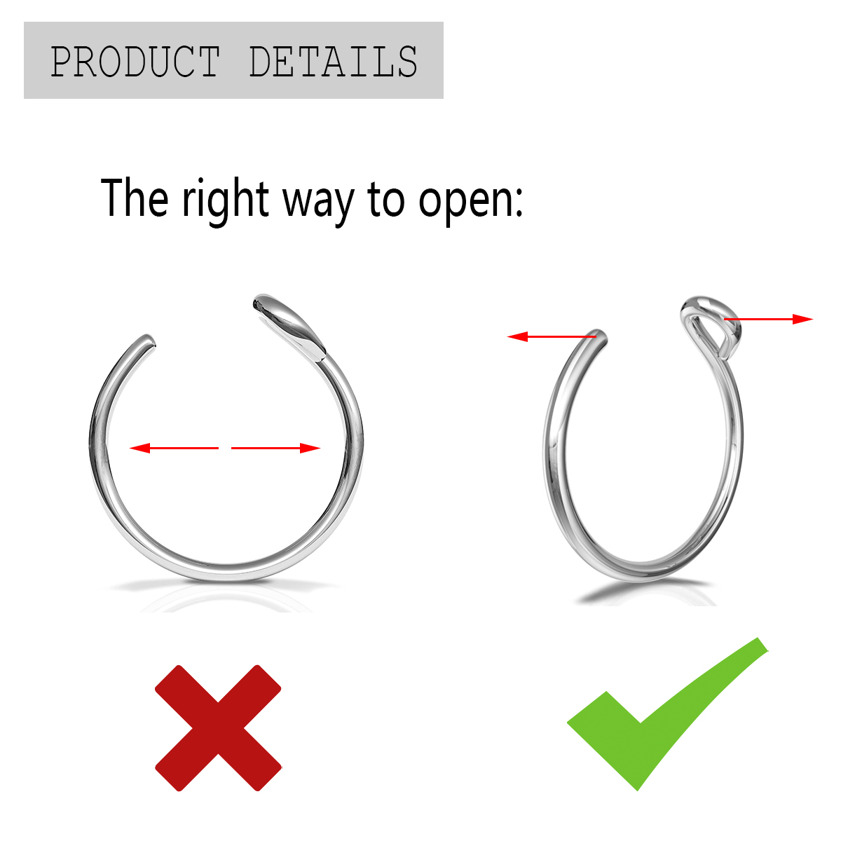 2 Pcs Stainless Steel Personal - Body Jewelry Metal Types review and price