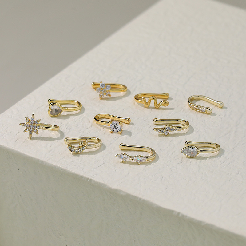 1pc 925 Sterling Silver Moon/C - Body Jewelry Ear Piercing review and price