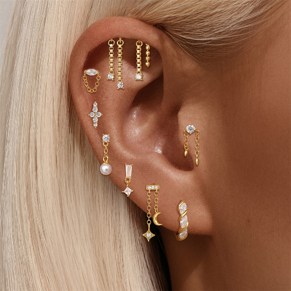 Aide  925 Sterling Silver Ear  - Body Jewelry Ear Piercing review and price