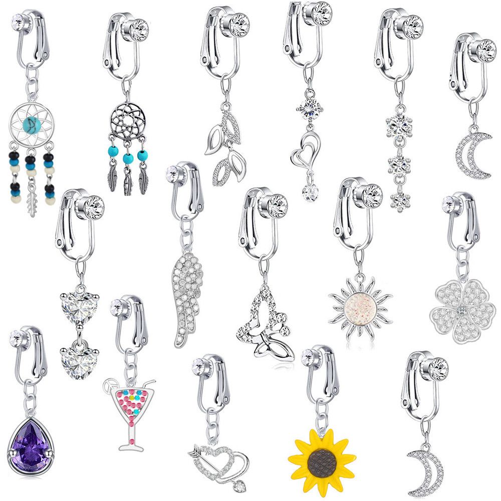 Faux Fake Belly Butterfly Fake - Body Jewelry Cartilage Earrings review and price