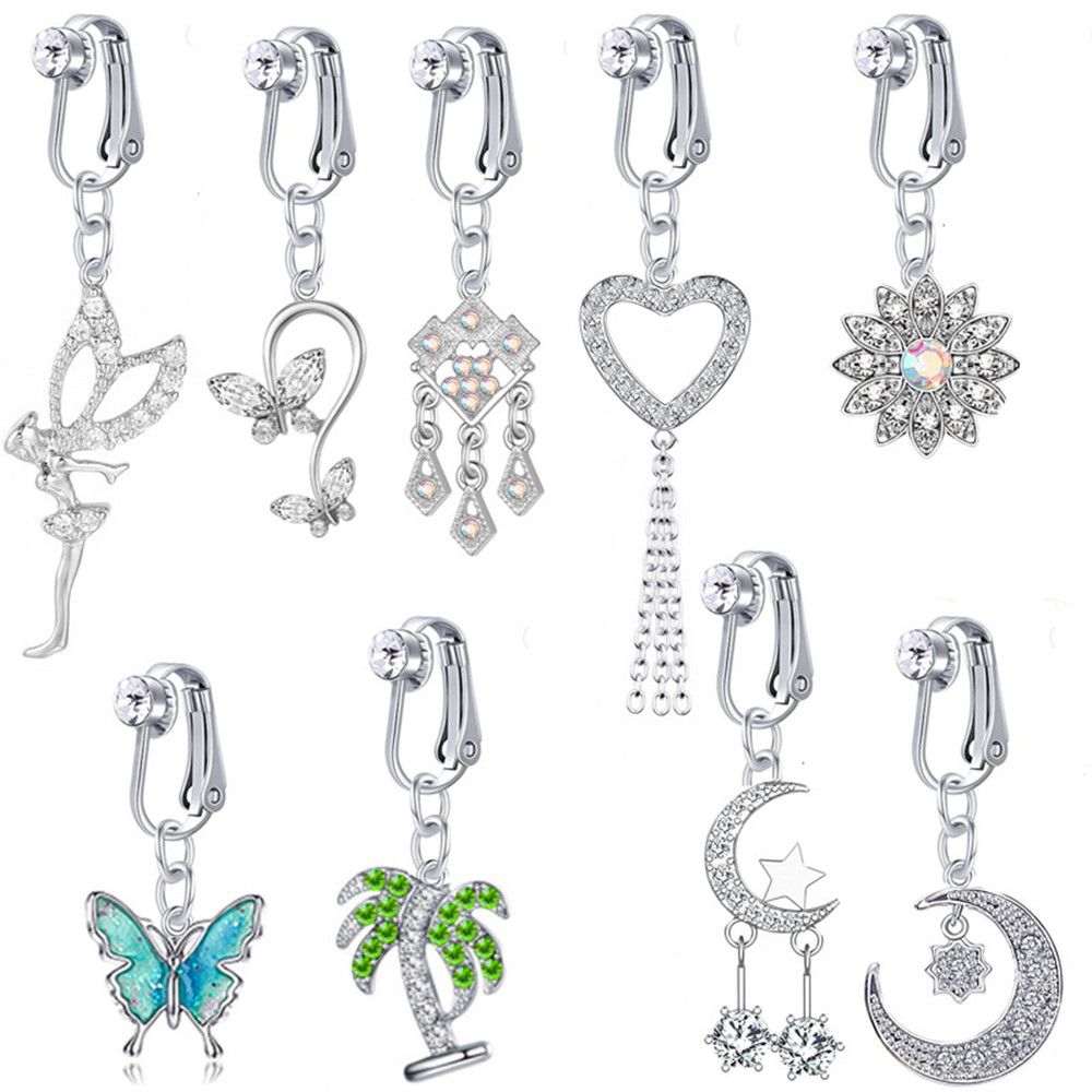 Faux Fake Belly Butterfly Fake - Body Jewelry Cartilage Earrings review and price