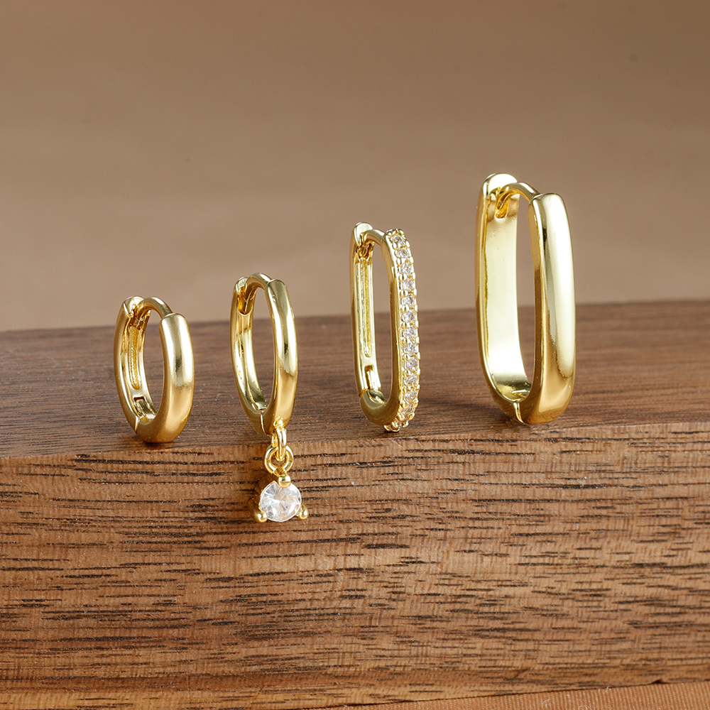 4PCS Luxury Gold Plated U-shap - Body Jewelry Lot review and price
