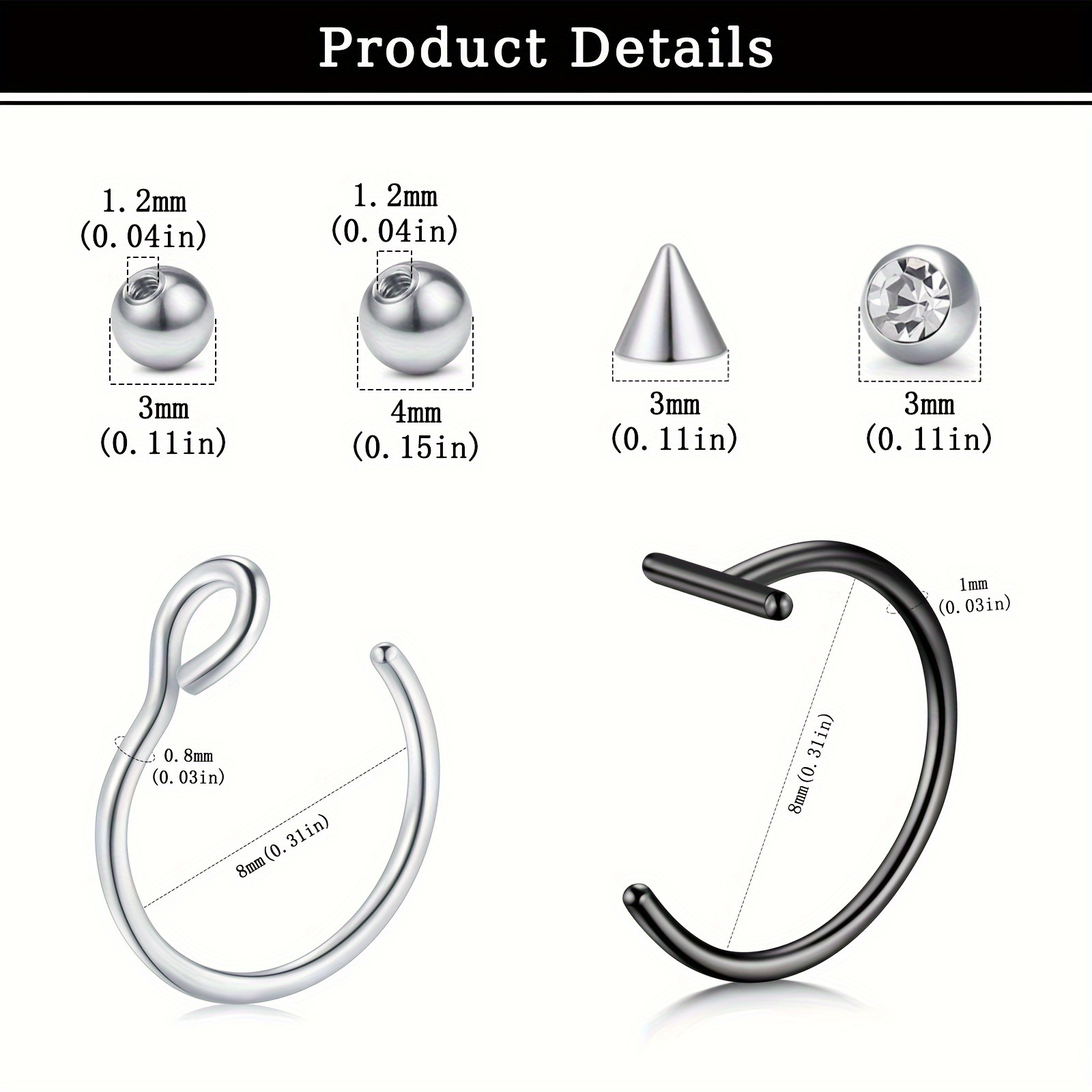 Fake Piercings Fake Lip Ring F - Body Jewelry Ear Piercing review and price
