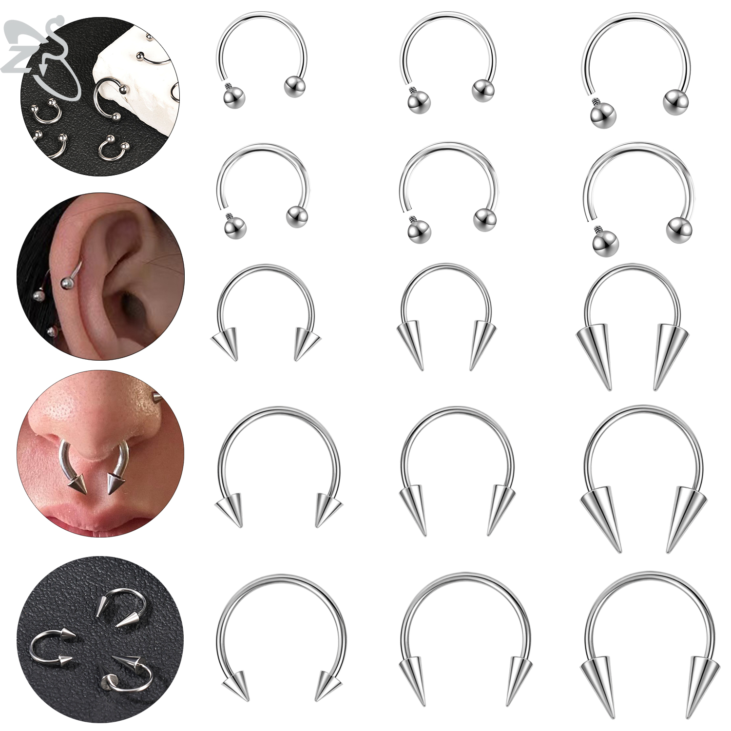 ZS 1PC 16G/18G Spike Nose Ring - Zs Body Jewelry review and price