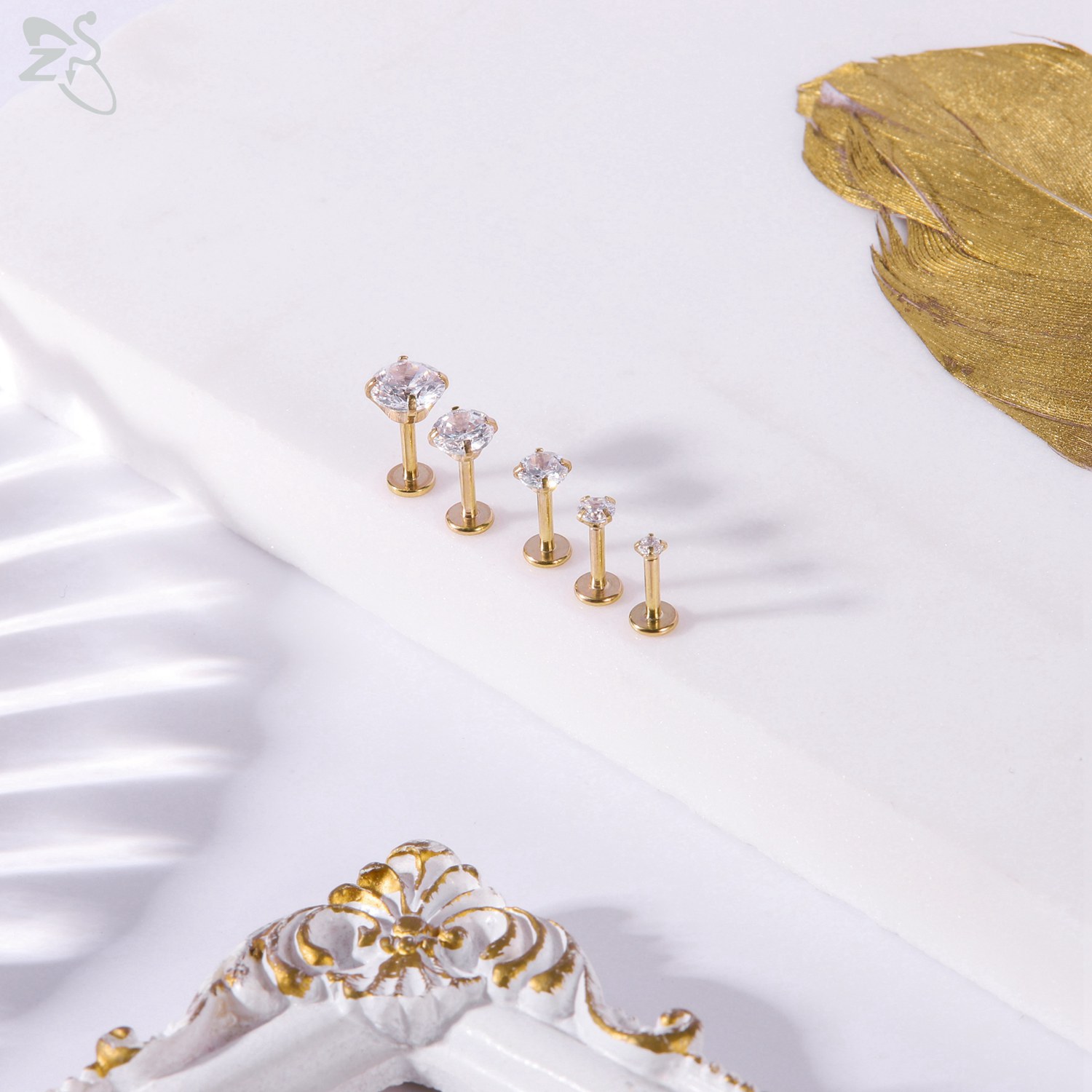 AOEDEJ 10Pcs/Lot Gold Color 16 - Zs Body Jewelry review and price