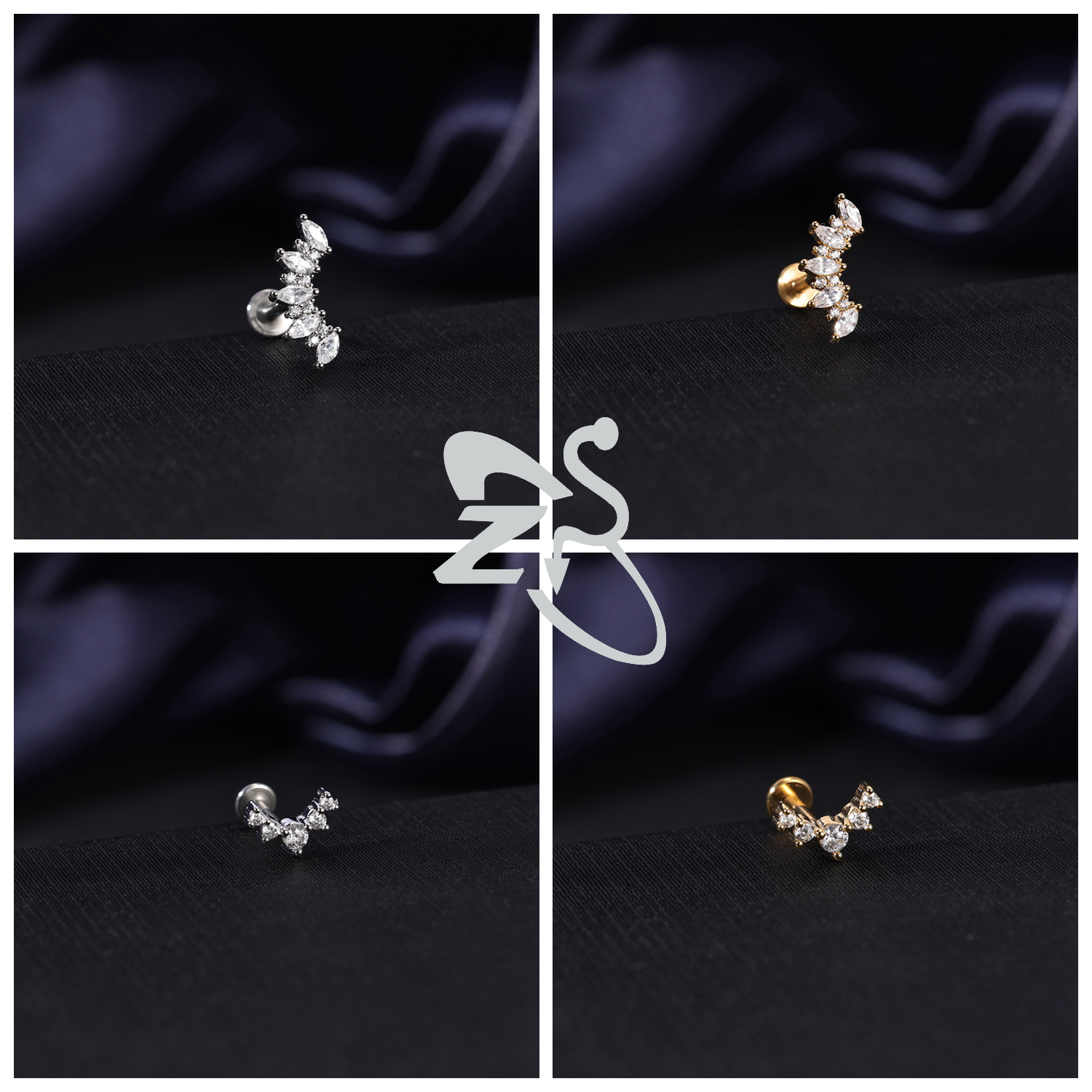 ZS 1 PC Gold Color 16G Stainle - Zs Body Jewelry review and price
