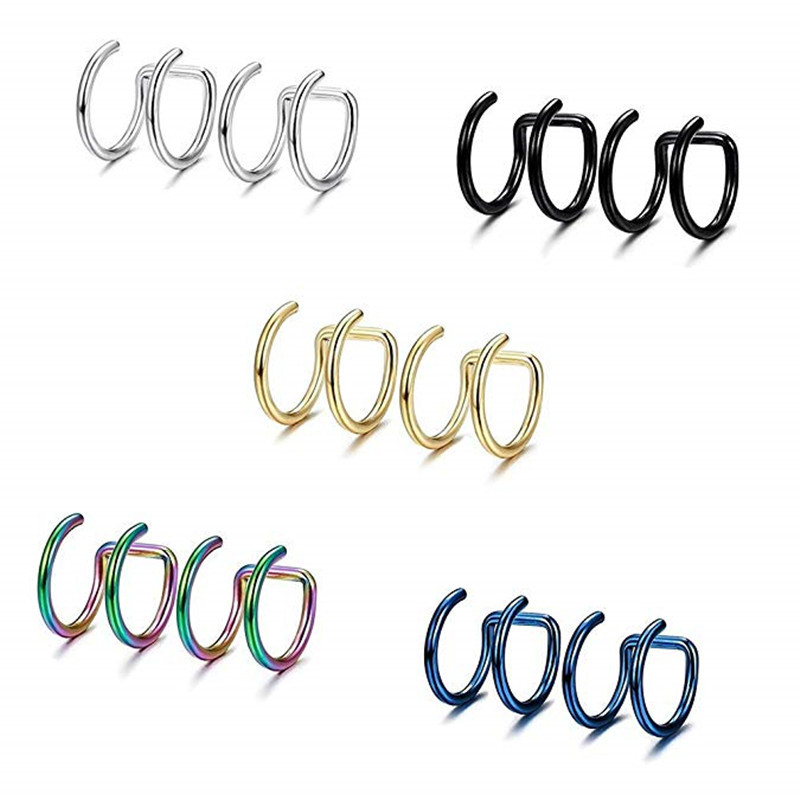 2Pcs 316L Stainless Steel Clip - Body Jewelry Cartilage Earrings review and price
