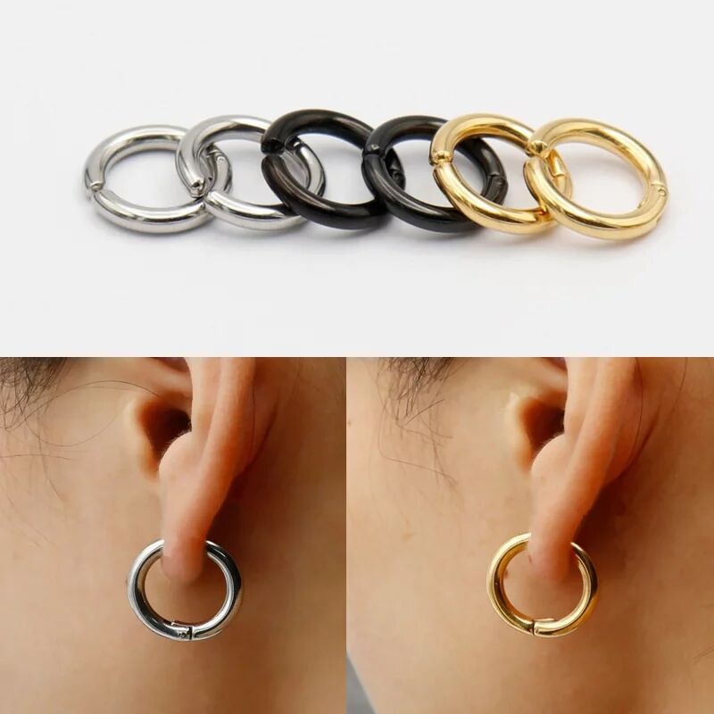 2/6Pcs Fake Huggie Hoop Earrin - Body Jewelry Cartilage Earrings review and price