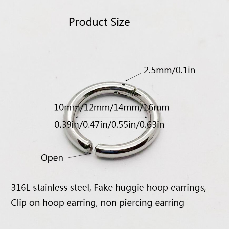 2/6Pcs Fake Huggie Hoop Earrin - Body Jewelry Cartilage Earrings review and price
