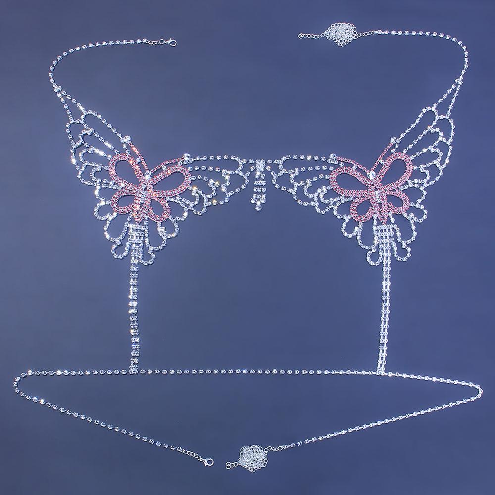 Sexy Butterfly Rhinestone Chai - Body Jewelry Lot review and price