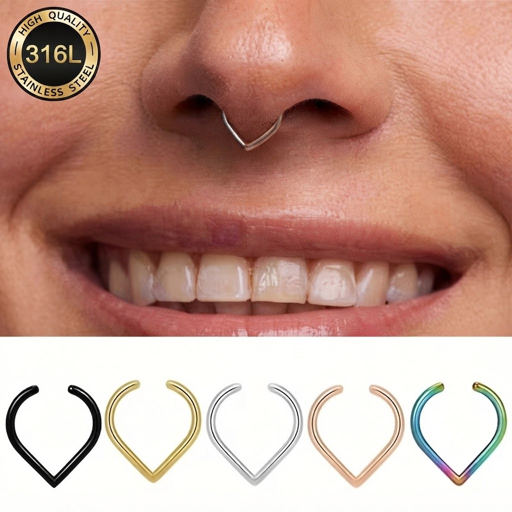 5Pcs Stainless Steel Fake Nose - Body Jewelry Cartilage Earrings review and price