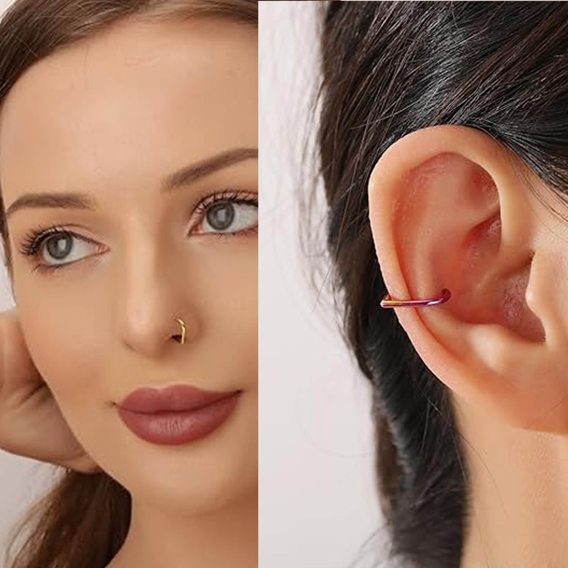 5Pcs Stainless Steel Fake Nose - Body Jewelry Cartilage Earrings review and price