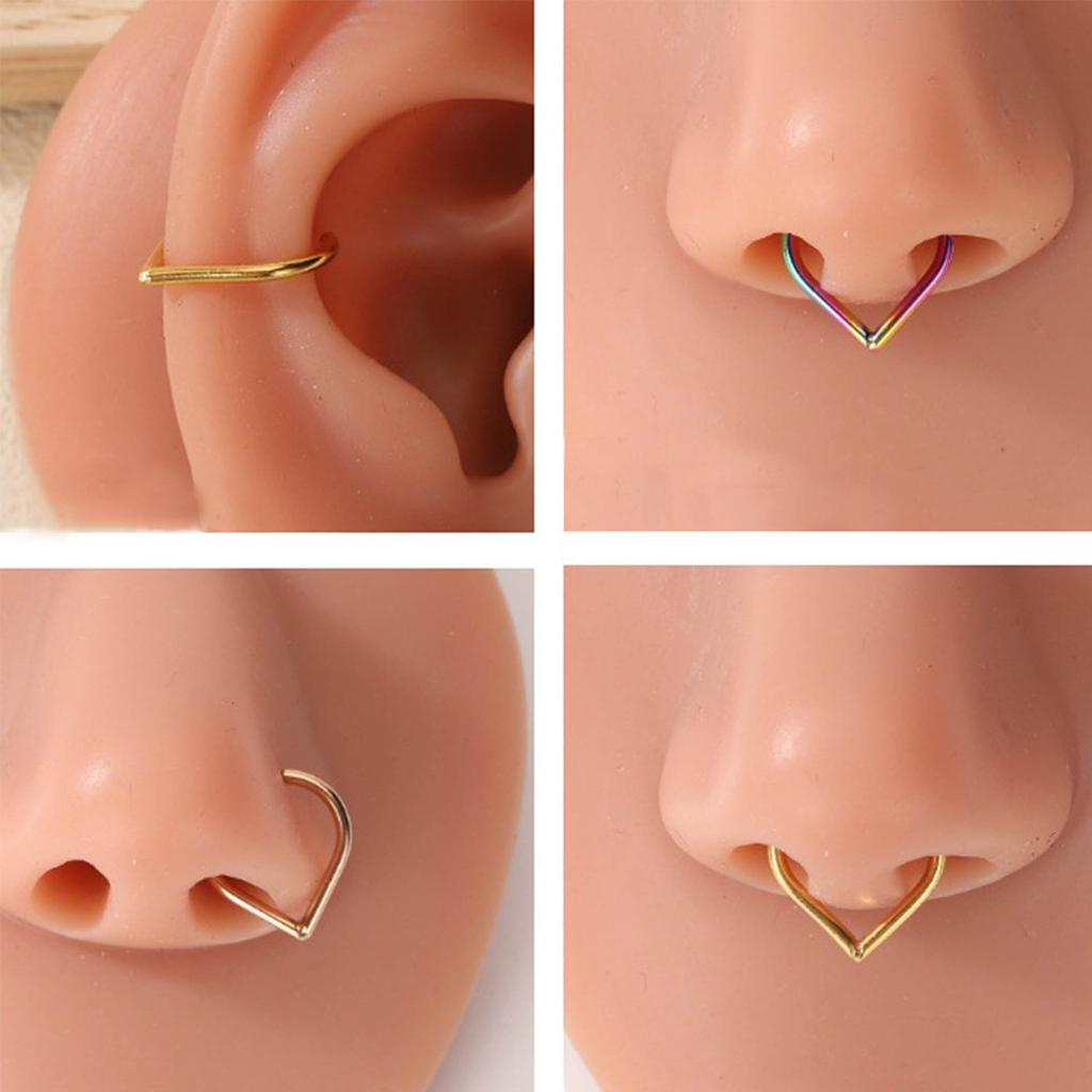 5Pcs Stainless Steel Fake Nose - Body Jewelry Cartilage Earrings review and price
