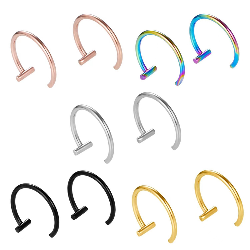 18G Surgical Steel Lip Ring Ha - Body Jewelry Cartilage Earrings review and price