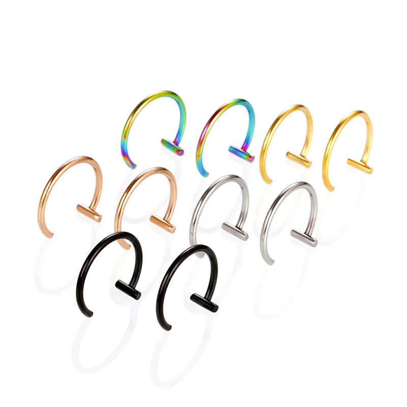18G Surgical Steel Lip Ring Ha - Body Jewelry Cartilage Earrings review and price