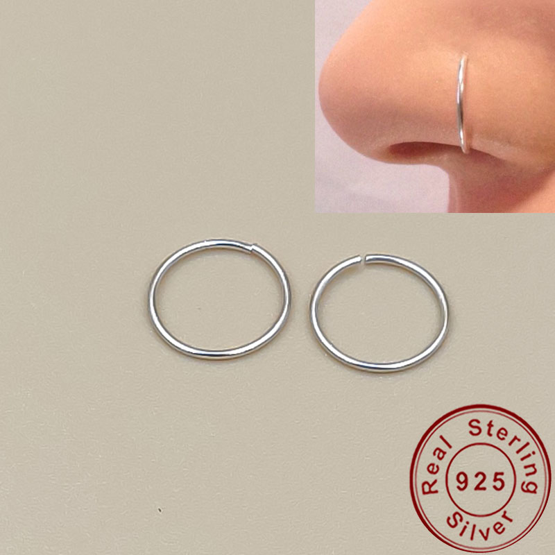 925 silver nose ring lip ring  - Body Jewelry Cartilage Earrings review and price