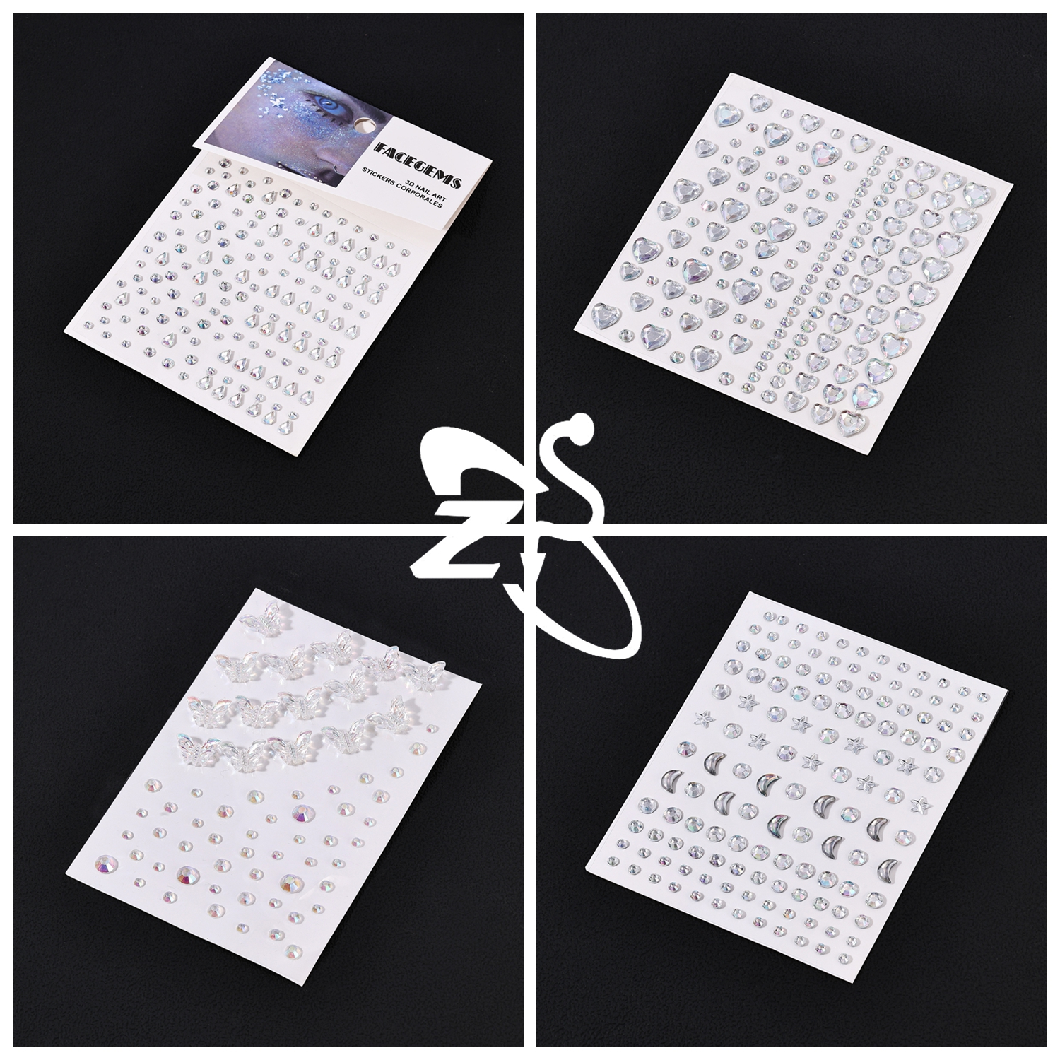 ZS 1 Set 3D Colorful Rhineston - Zs Body Jewelry review and price