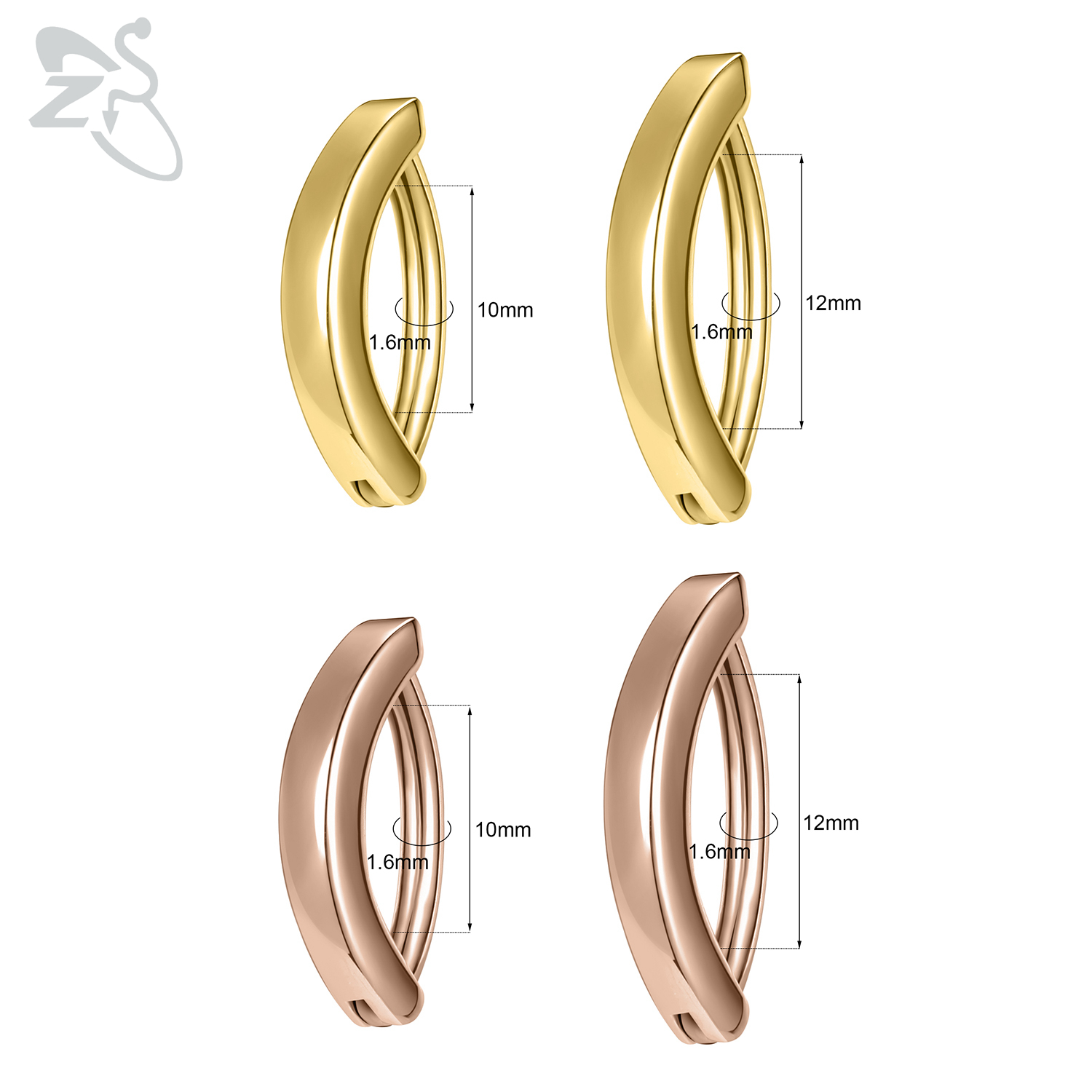 ZS 1 PC Gold Color 14K 925 Sil - Zs Body Jewelry review and price