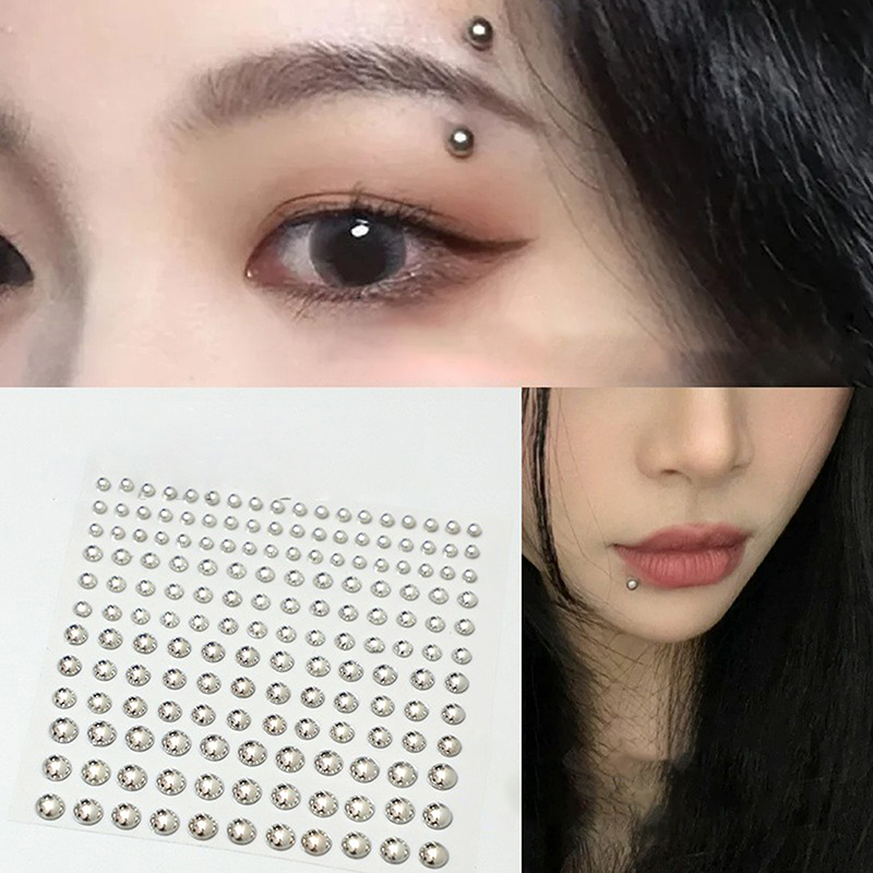 Diamond Sticker Fake Nose Stud - Body Jewelry Ear Piercing review and price