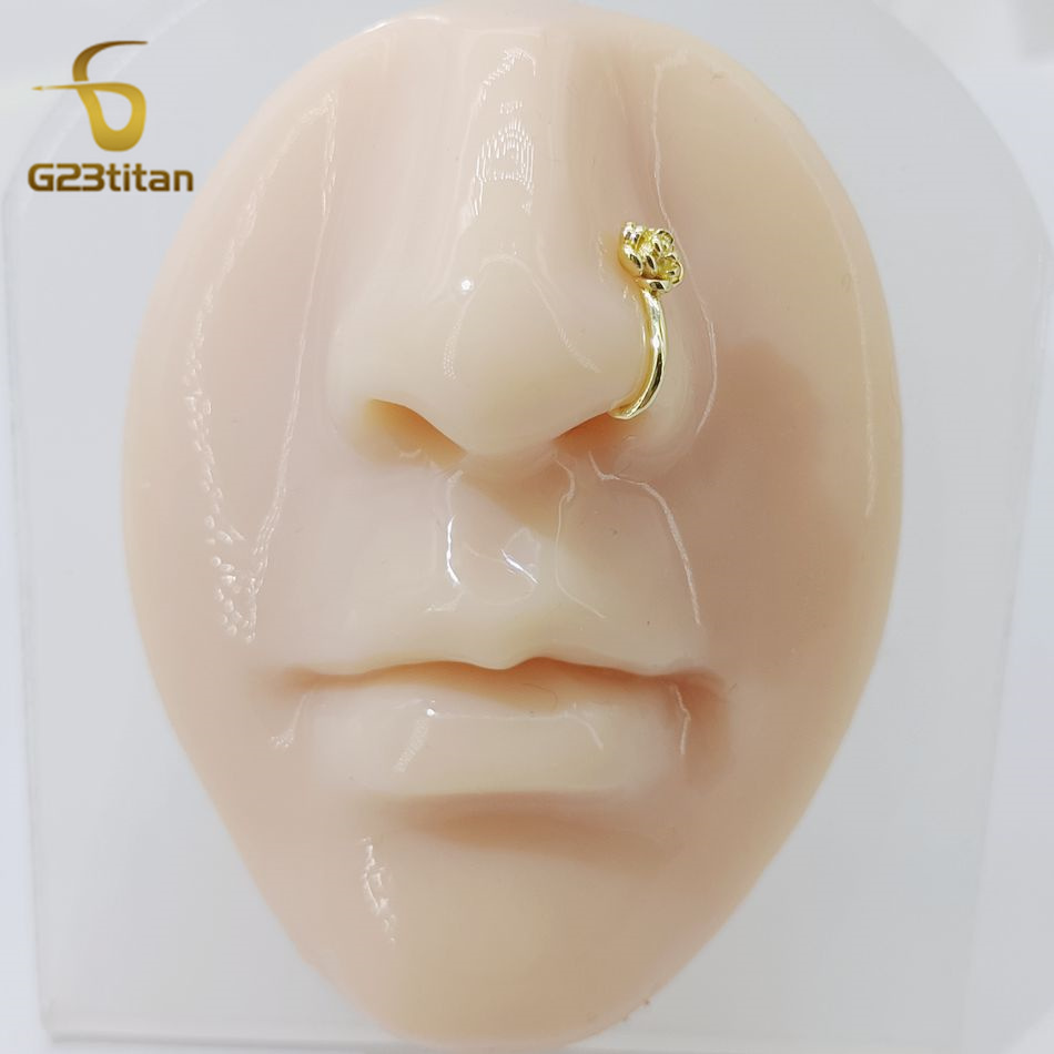 1pc Crystal Copper Rose Nose C - Body Jewelry Ear Piercing review and price