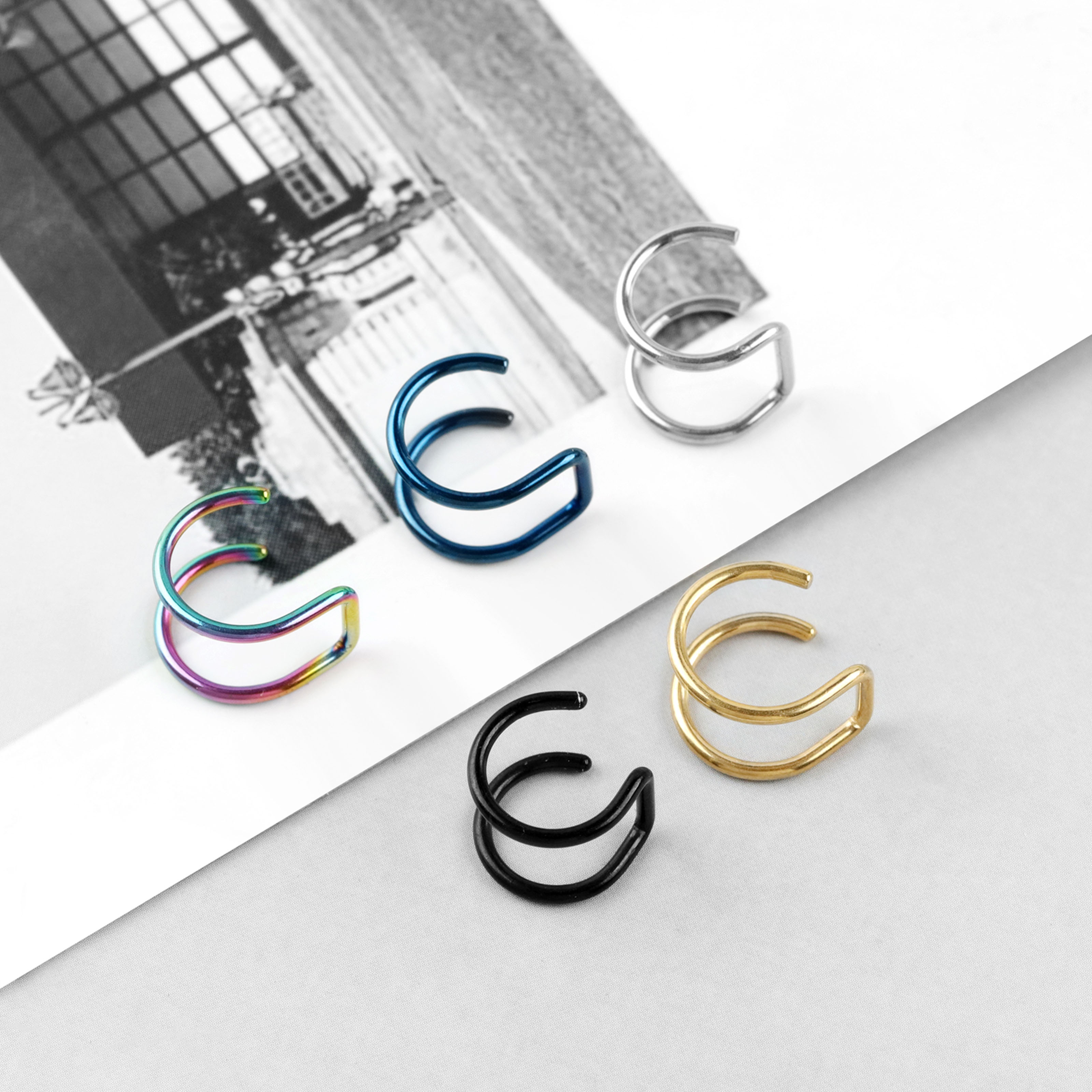 2pcs New No-Piercing Ear Cuffs - Body Jewelry Cartilage Earrings review and price