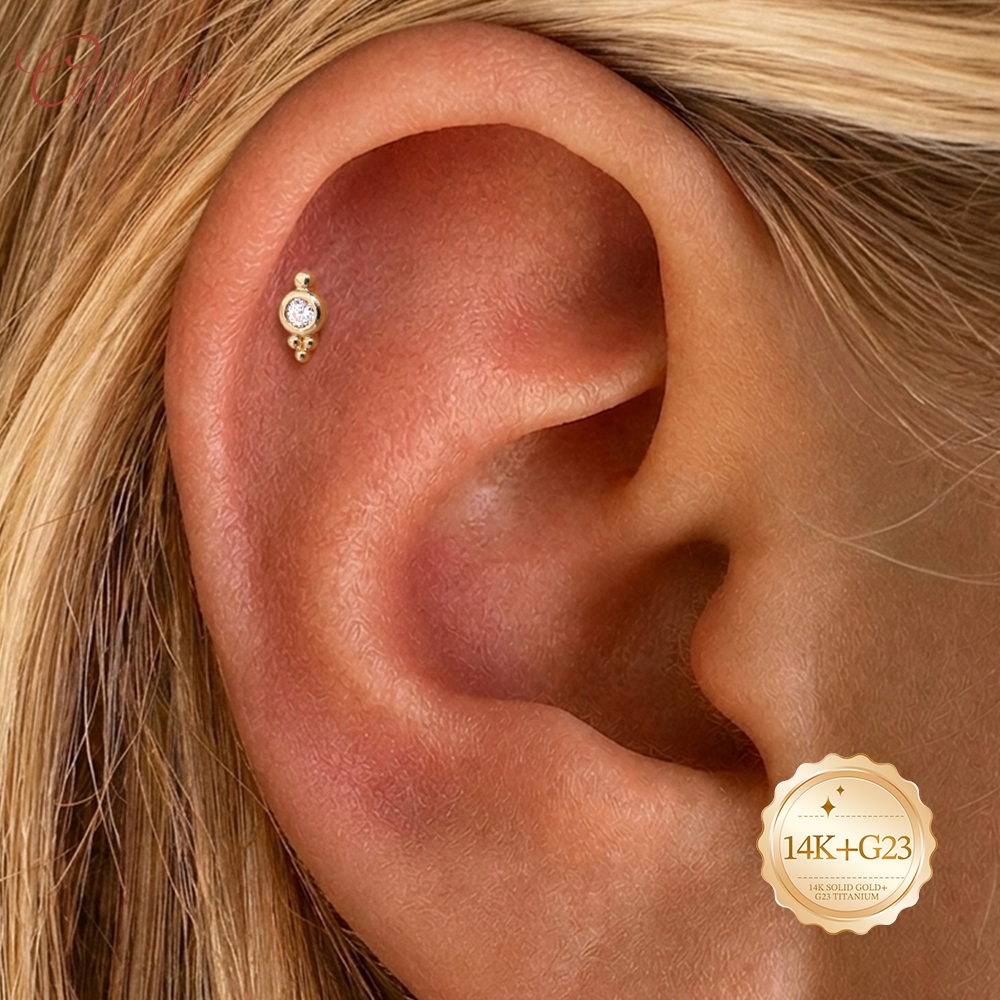 CANNER 14K Solid Gold internal - Body Jewelry Cartilage Earrings review and price