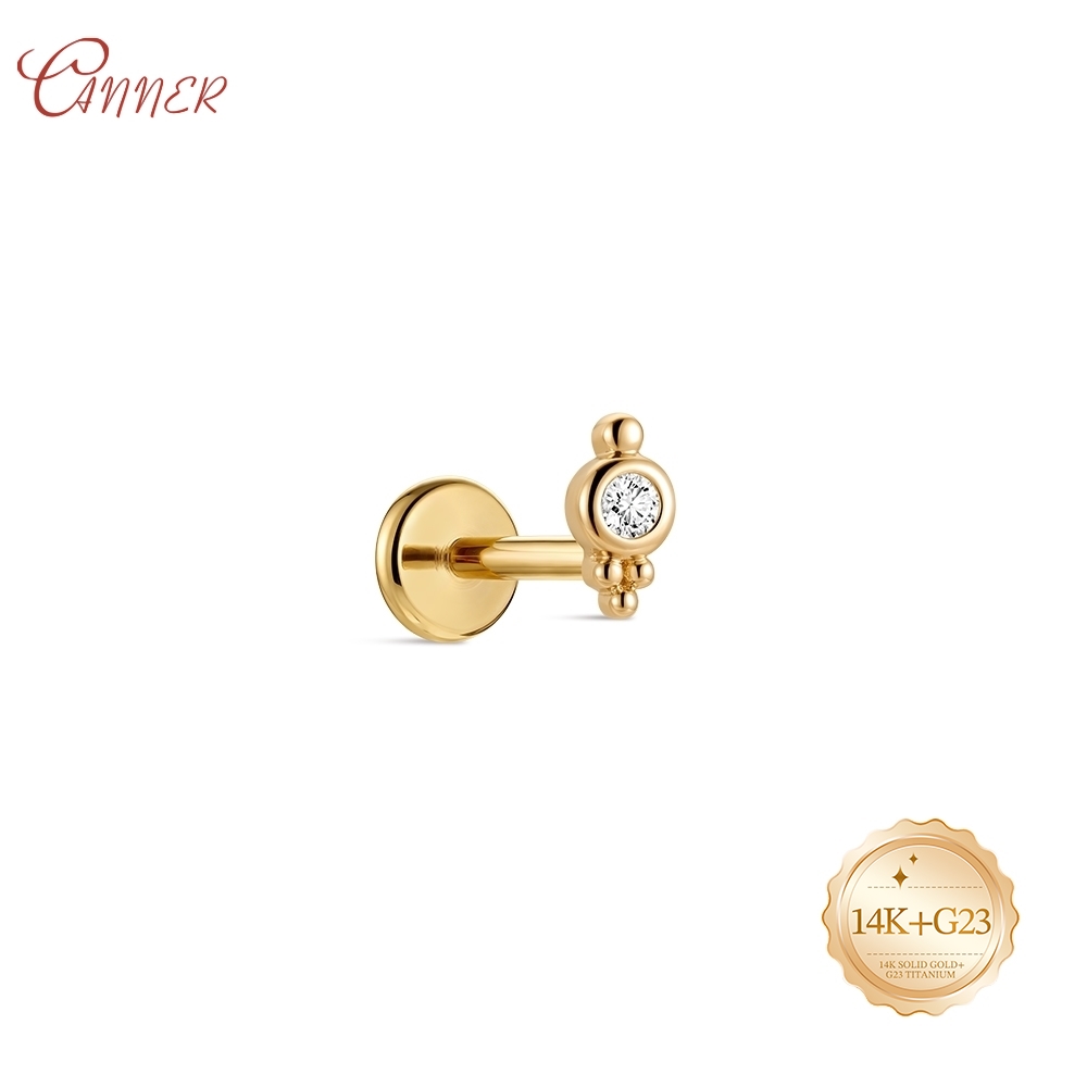 CANNER 14K Solid Gold internal - Body Jewelry Cartilage Earrings review and price